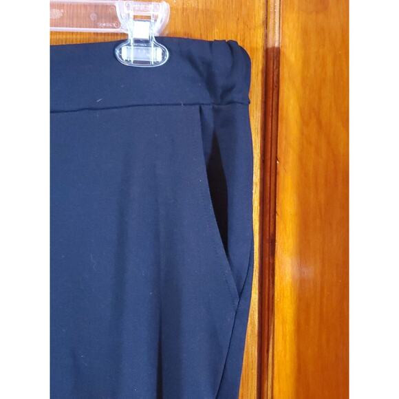 Love Sam Med Beaded Cuff Soft Knit Elastic Waist Pockets Drawstring Black Pants - Picture 4 of 10